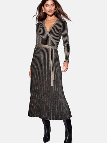 Lipsy Stickad klänning i svart: framsida