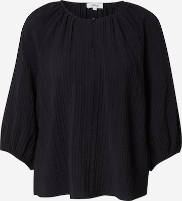 Camicia da donna di s.Oliver in nero: frontale