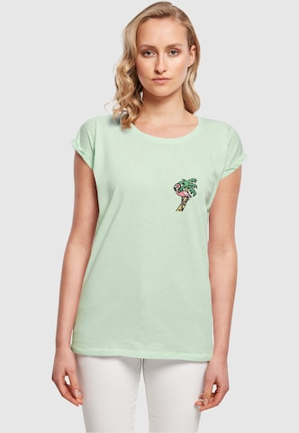 Mister Tee Shirt 'Flamingo' in Green: front