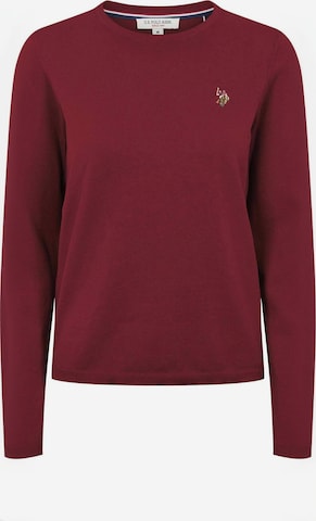 Pull-over ' UWMie ' U.S. POLO ASSN. en rouge : devant