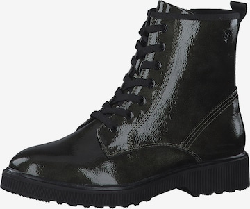 s.Oliver Lace-Up Ankle Boots in Black: front