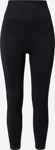 NU-IN Skinny Workout Pants in Black: front