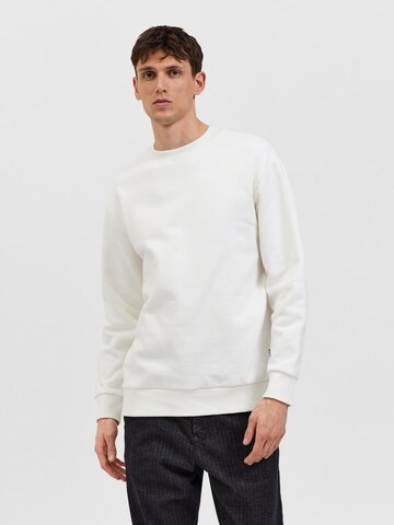 Sweat-shirt 'Hoffman' SELECTED HOMME en beige : devant