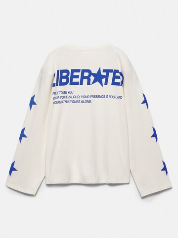 Pull&Bear Shirt 'PACIFIC EMPOWER' in Wit