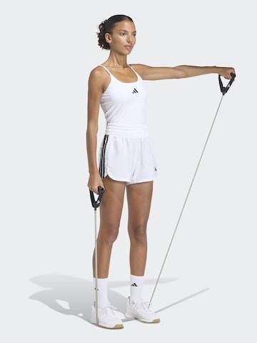 ADIDAS PERFORMANCE - regular Pantalón deportivo 'PACER' en blanco: frente