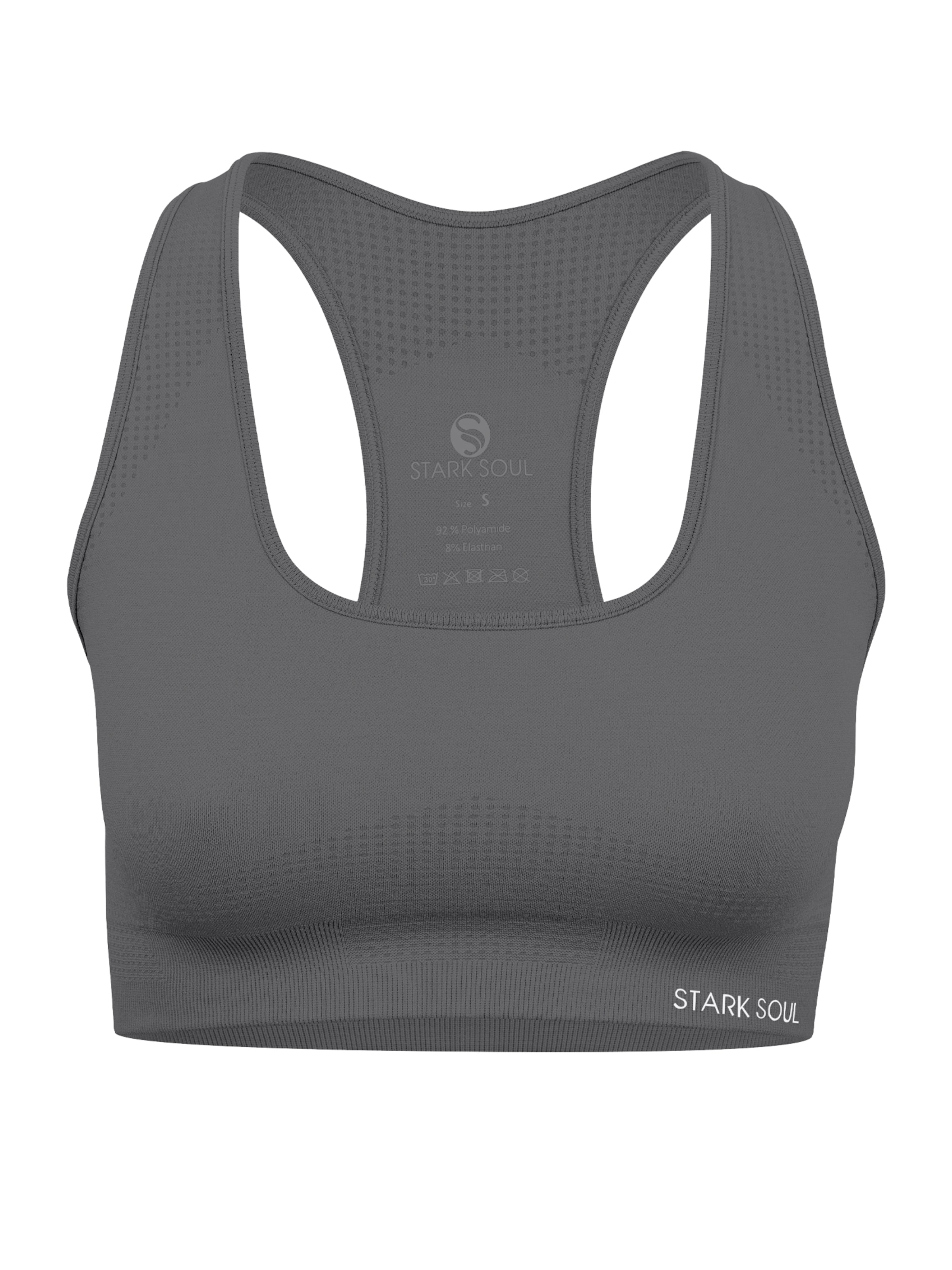 Reggiseno sportivo di Stark Soul in grigio: frontale
