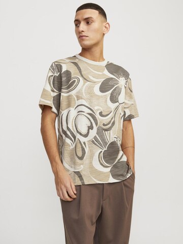 T-Shirt JACK & JONES en beige : devant