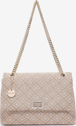 Borsa a spalla 'Borsa a Spalla Donna Amelia Plus - Jacquard Geometrico Poliestere' di Kassandra in beige: frontale