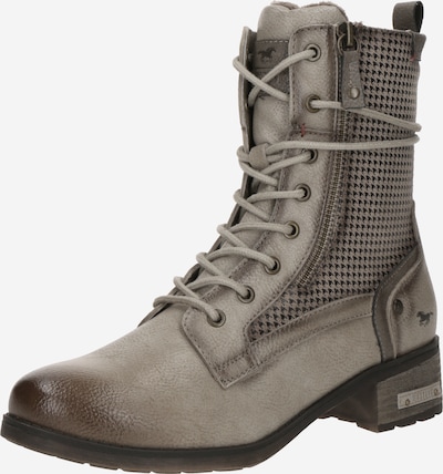 MUSTANG Šněrovací kozačky - tmavě béžová / čokoládová, Produkt