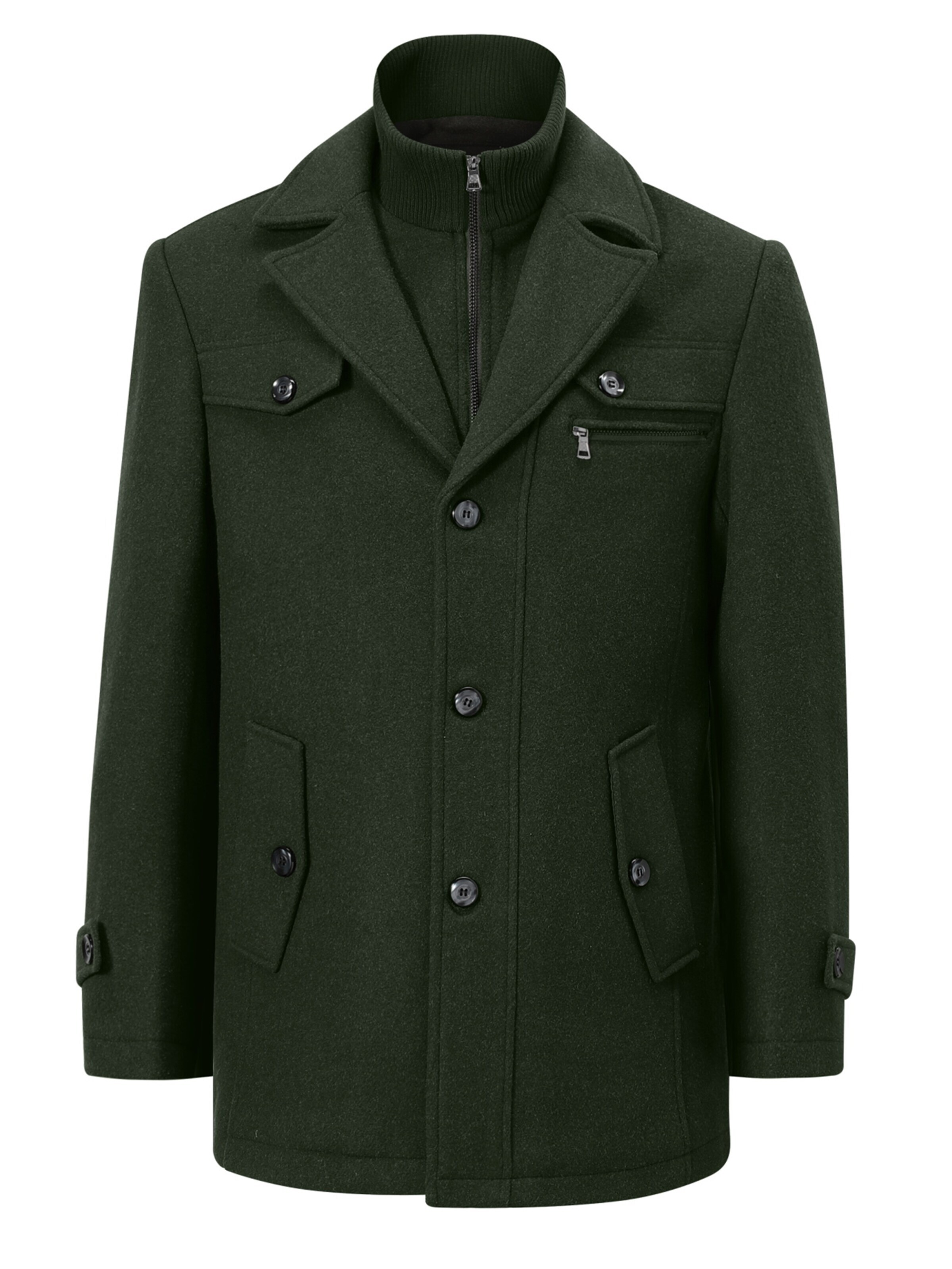 ALLTHEMEN Winterjas 'Mantelatem' in Groen