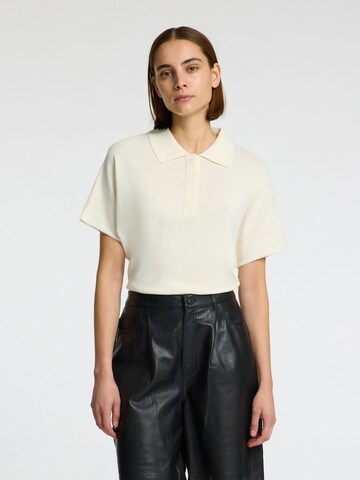 T-shirt SELECTED FEMME en blanc : devant