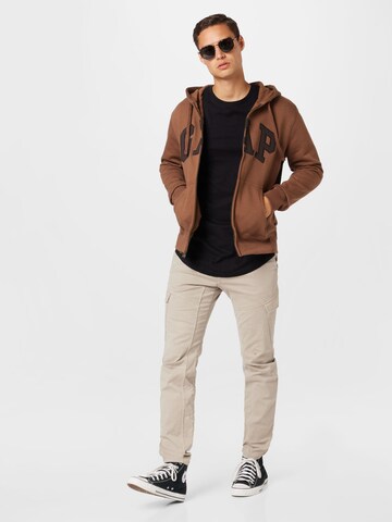 GAP Sweatjacke 'HERITAGE' in Braun