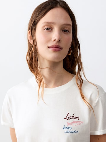 MANGO TEEN - Camiseta 'LIS' en blanco