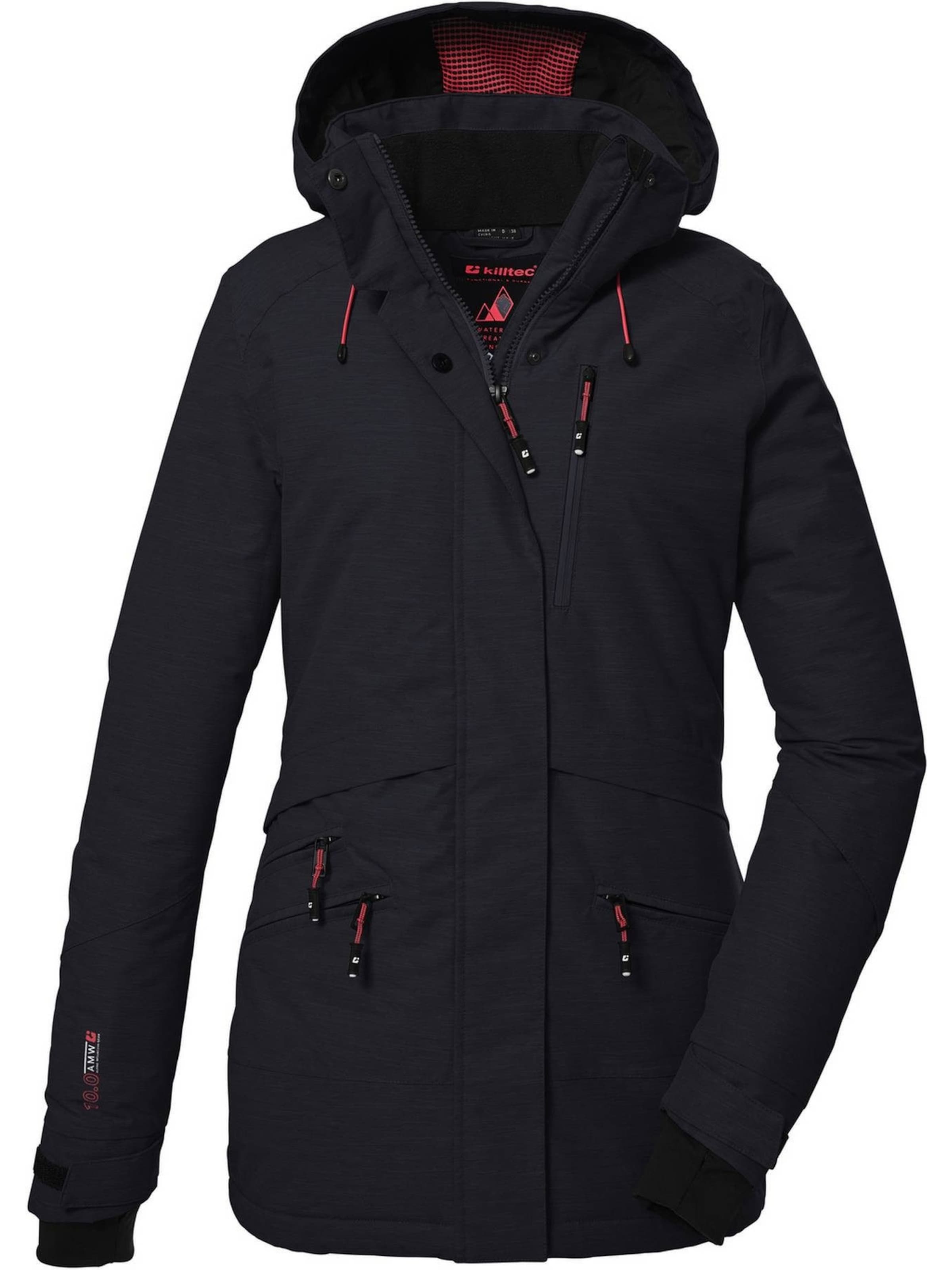 Giacca invernale 'Skijacke KSW 110 WMN SKI JCKT Damen Winterjacke, Funktionsjacke' di KILLTEC in nero: frontale