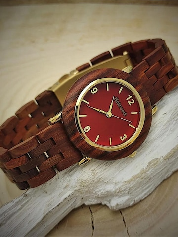 Holzwerk - Reloj analógico 'THALE' en rojo