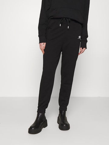ALPHA INDUSTRIES Zúžený Kalhoty – černá: přední strana