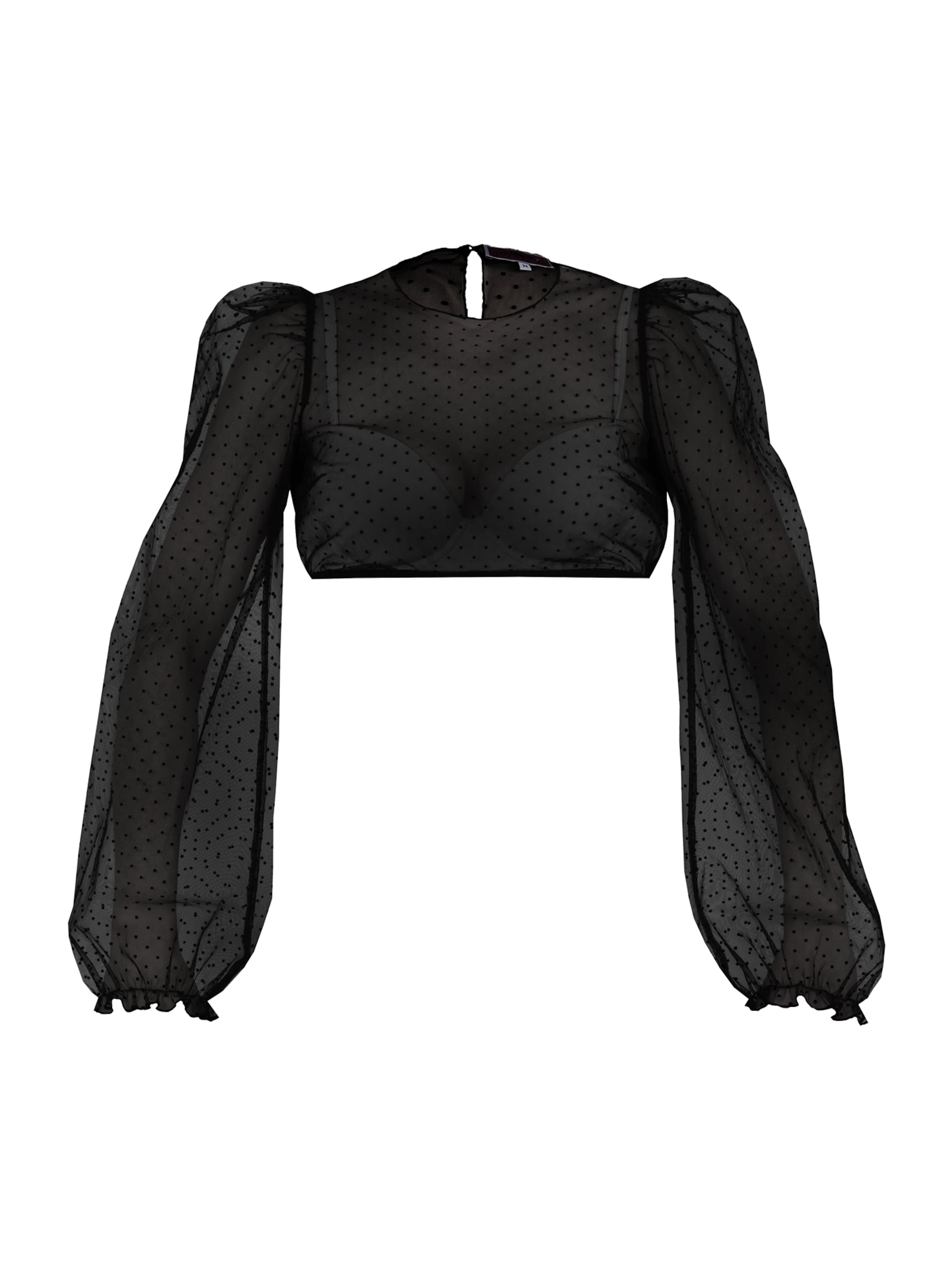 MARJO Μπλούζα τοπικής ενδυμασίας 'Kinding' σε μαύρο: μπροστά