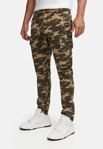 INDICODE JEANS Tapered Cargobroek 'Alex' in Groen