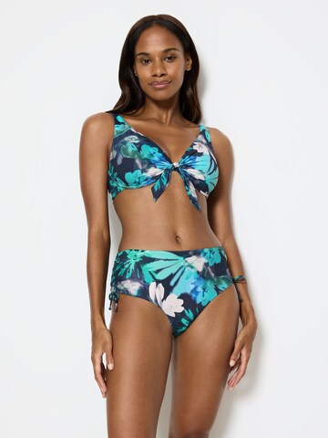 TRIUMPH Bustier Bügel-Bikini-Top ' Summer Fleur ' in Blau