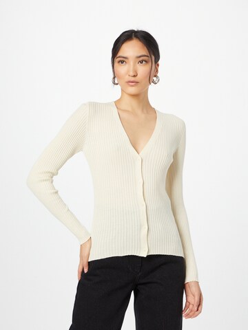 ARMEDANGELS Gebreid vest 'TINNAA' in Beige: voorkant