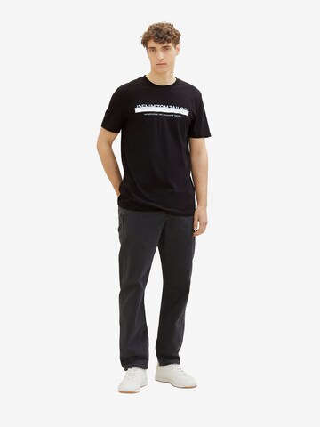 TOM TAILOR DENIM T-Shirt in Schwarz