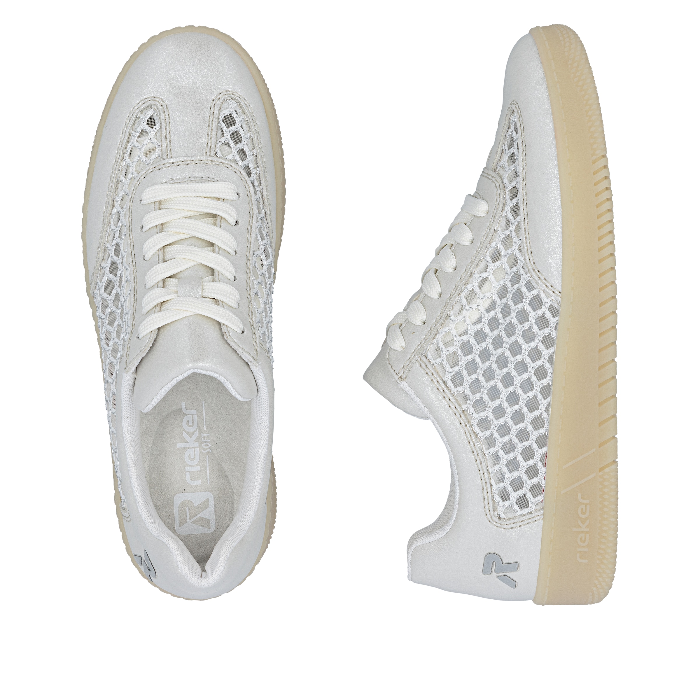 Baskets basses Rieker en blanc