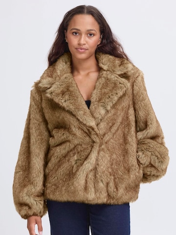 ICHI Between-Season Jacket 'IHFAZOCA' in Beige: front