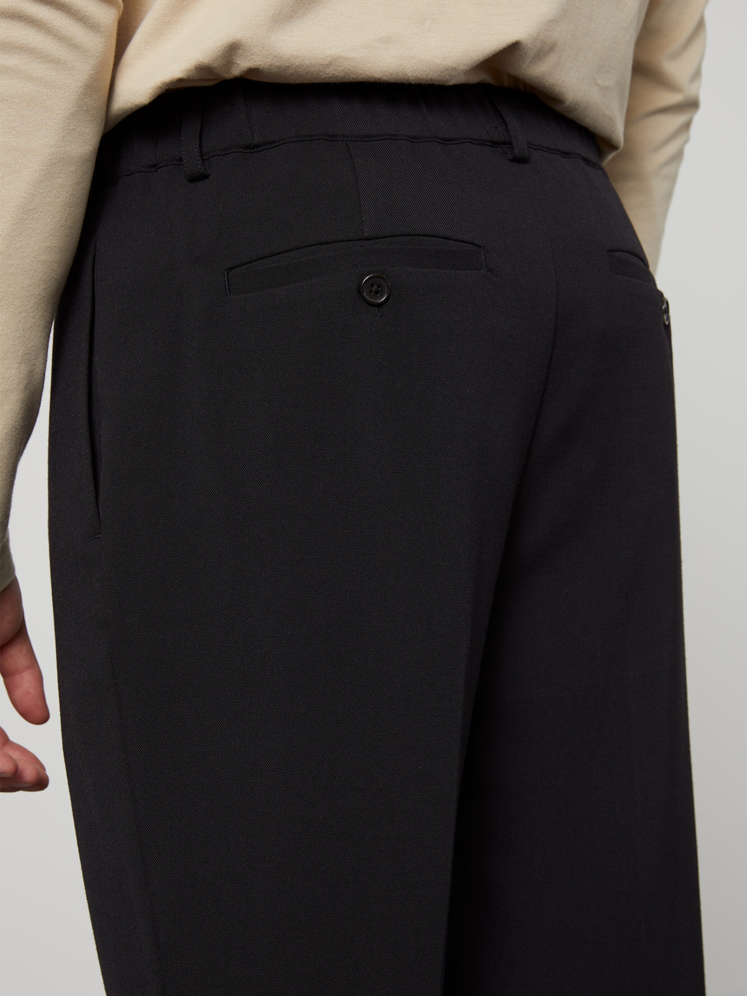 Occasions spéciales Pantalon à plis Milan DAN FOX APPAREL en Noir 