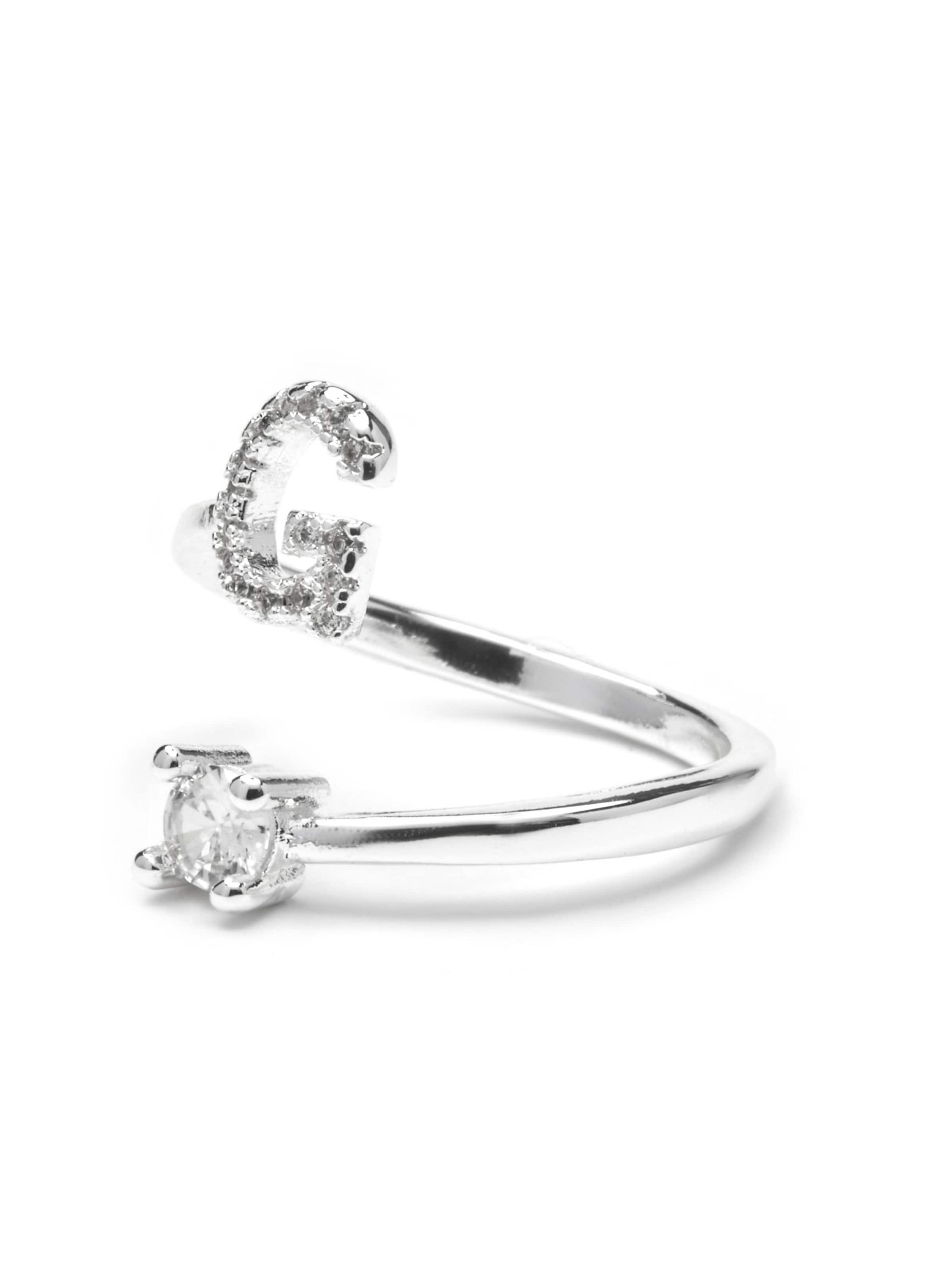 Luxenter Ring 'Alphabet G' in Zilver