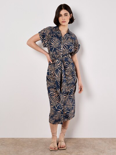 Apricot Robe en 34 en beige / beige clair / bleu marine, Vue avec produit