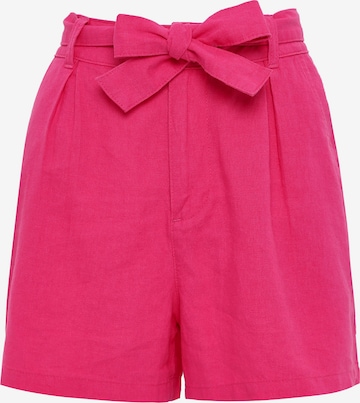 Threadbare Regular Bandplooibroek 'Laurence' in Roze: voorkant