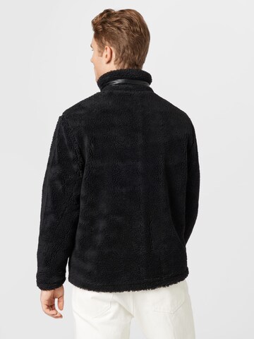 River Island Fleece jacket 'BORG FUNNEL' in Black
