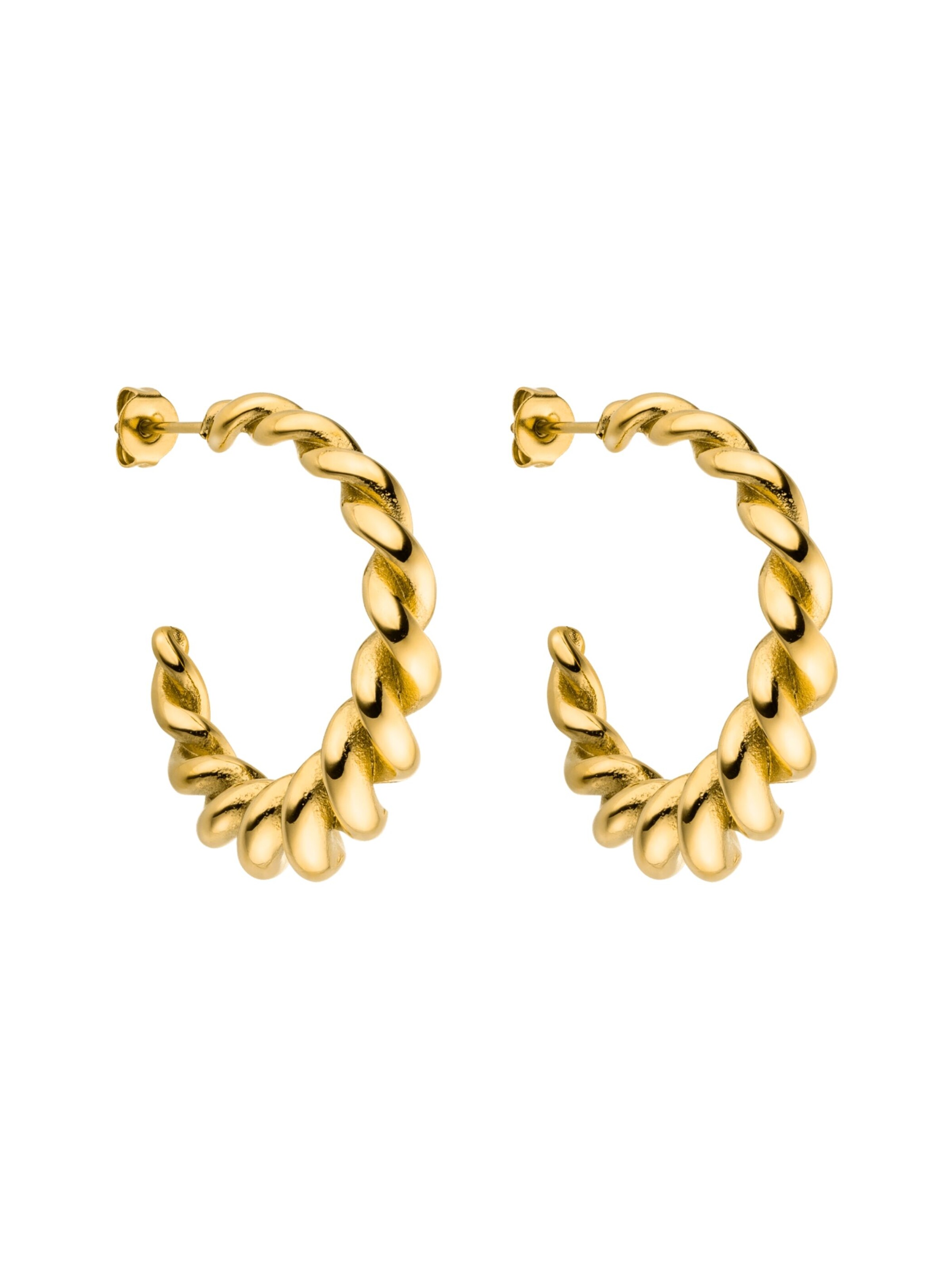 Boucles d'oreilles 'Twisted' PURELEI en or : devant