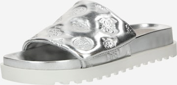 GUESS - Zapatos abiertos 'FABIO' en plata: frente