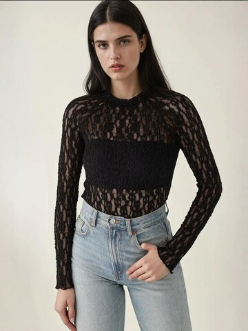 Chemisier Hiccup en noir : devant