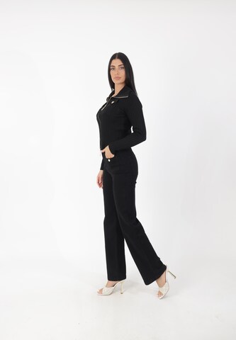 Elara Gebreid vest in Zwart