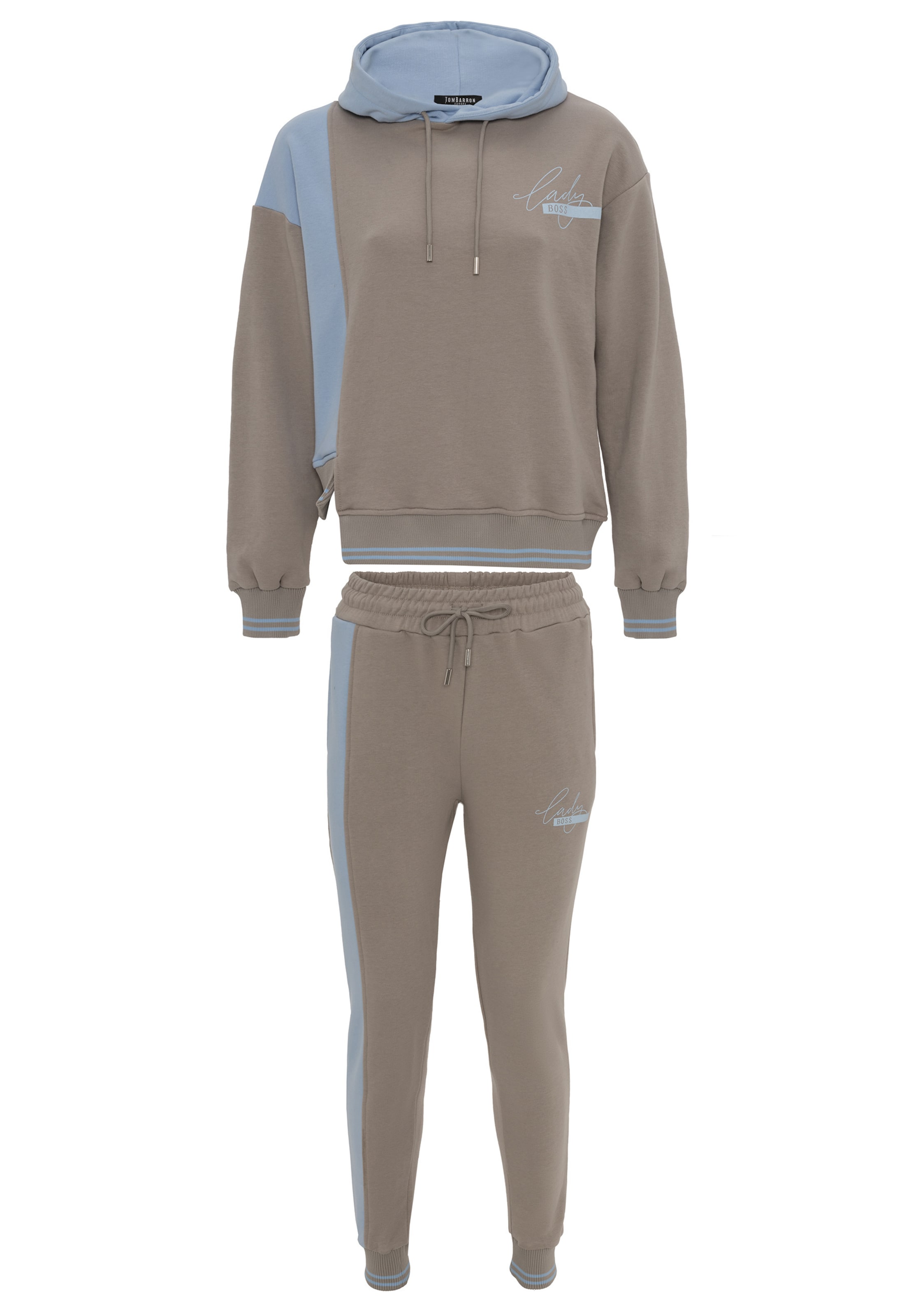 Tom Barron Trainingspak in Grijs: voorkant