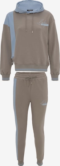 Tom Barron Trainingsanzug mit asymmetrischem Design und Aufdruck in XS in grau, Produktansicht