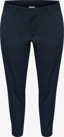 Coupe slim Pantalon chino 'KC Leana' KAFFE CURVE en bleu : devant