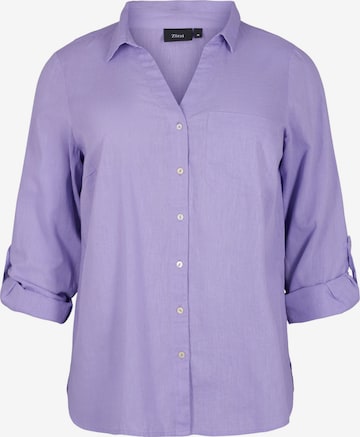 Zizzi - Blusa 'VFLEX' em roxo: frente