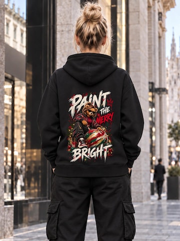 LUNØIR StudioSweater majica 'BOSS Femme Christmas Ornament Artist' - crna boja