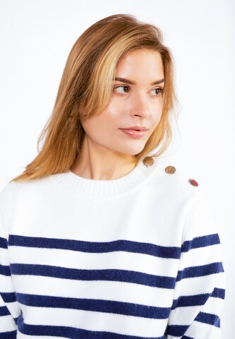 DreiMaster Maritim Pullover in Weiß