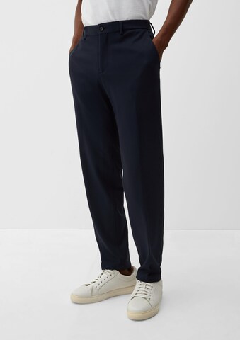 Coupe slim Pantalon chino s.Oliver BLACK LABEL en bleu : devant