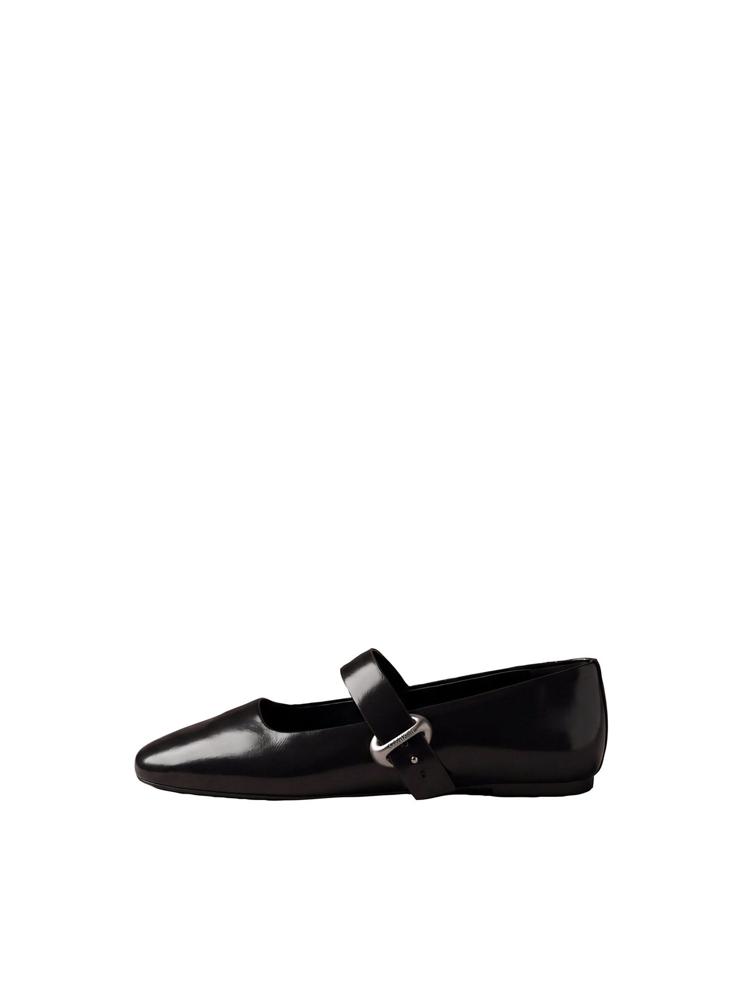 Calvin Klein Regular Ballet Flats with Strap in Black: front