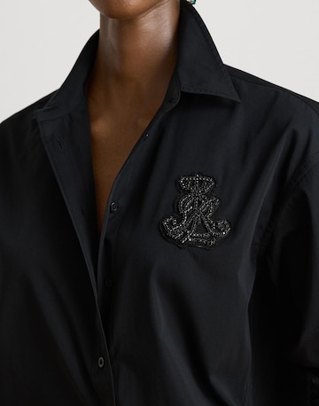 Lauren Ralph Lauren Petite Блуза в черно: отпред