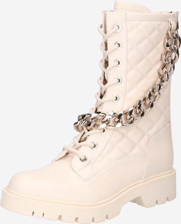 GUESS Lace-Up Boots 'Riplei' in Beige: front
