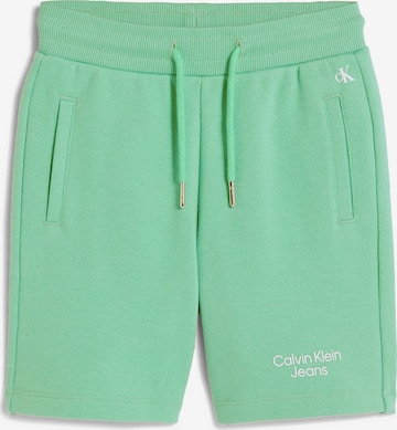 Calvin Klein Jeans Broek in Groen: voorkant