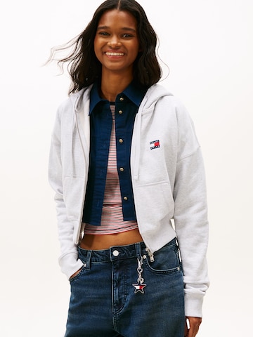 Giacca di felpa di Tommy Jeans in grigio: frontale
