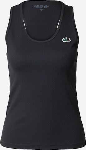 Lacoste Sport Sports Top in Black: front