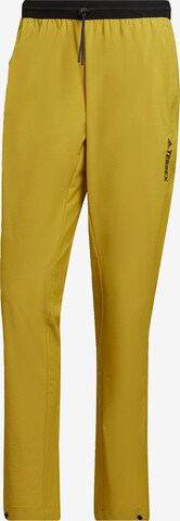 ADIDAS TERREX Regular Workout Pants in Green: front